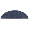 vidaXL Tapis d'escalier autocollants 30 pièces 56 x 17 x 3 cm Bleu Demi-rond
