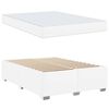 vidaXL Cadre de lit avec matelas Blanc 160 x 200 cm tissu