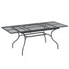 vidaXL Table de Salle &agrave; Manger en Maille Extensible Anthracite Acier