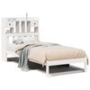 vidaXL Lit biblioth&egrave;que sans matelas blanc 90x200cm bois de pin massif