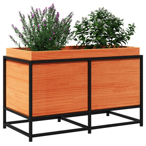 vidaXL Jardini&egrave;re cire marron 80x40x50 cm bois de pin massif