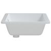 vidaXL &Eacute;vier de salle de bain blanc rectangulaire c&eacute;ramique