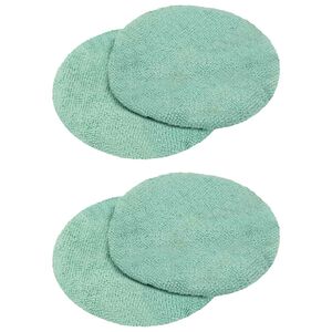 vidaXL Bonnets pour cireuse &agrave; parquet 4 pc &Oslash; 14 cm Vert clair