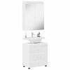 vidaXL Ensemble de mobilier de salle de bain avec &eacute;tag&egrave;re TULUM Blanc