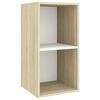 vidaXL Ensemble de meubles TV 3pcs Blanc ch&ecirc;ne sonoma Bois ing&eacute;nierie