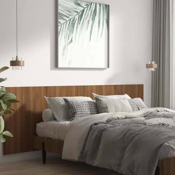 vidaXL T&ecirc;te de lit murale Ch&ecirc;ne marron 240x1,5x80 cm Bois d'ing&eacute;nierie