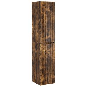 vidaXL Cabinet de Salle de Bain Mural Ch&ecirc;ne fum&eacute; 33 x 34,5 x 160 cm