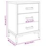 vidaXL Tables de chevet 2 pcs 40x30x55 cm Bois de pin massif
