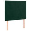 vidaXL T&ecirc;te de lit &agrave; LED Vert fonc&eacute; 80x5x118/128 cm Velours