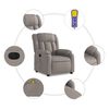 vidaXL Fauteuil de massage inclinable &eacute;lectrique Taupe Tissu