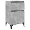 vidaXL Table de chevet gris b&eacute;ton 40x35x70 cm