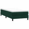 vidaXL Sommier &agrave; lattes de lit et matelas vert fonc&eacute; 90x220 cm velours
