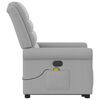vidaXL Fauteuil de massage inclinable gris nuage tissu