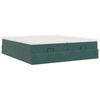 vidaXL Cadre de lit ottoman avec matelas vert fonc&eacute; 200x200 cm velours