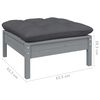 vidaXL Salon de jardin 3 pcs avec coussins anthracite bois de pin