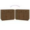 vidaXL Buffet Marron miel 100x40x75 cm Bois massif de pin