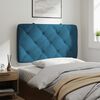 vidaXL Coussin de tête de lit bleu 90 cm velours