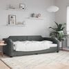 vidaXL Lit de repos sans matelas gris foncé 80x200 cm tissu