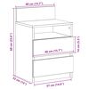 vidaXL Tables de chevet 2 pcs avec 2 tiroirs blanc 40x33x60 cm