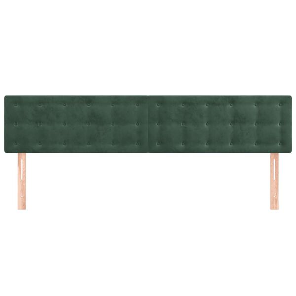 vidaXL Têtes de lit 2 pcs Vert foncé 80x5x78/88 cm Velours