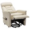 vidaXL Fauteuil de massage Blanc crème Similicuir