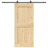 vidaXL Porte coulissante et kit de quincaillerie 100x210 cm pin massif