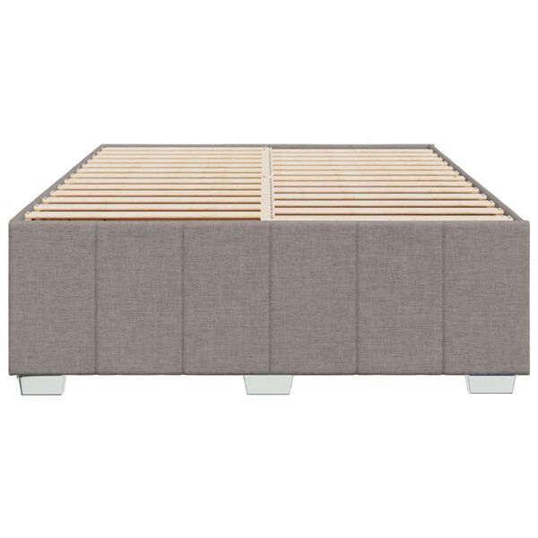 vidaXL Cadre de lit sans matelas taupe 140x200 cm tissu