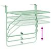 vidaXL Table Suspendue de Balcon Vert menthe 60 x 39 x 65 cm Acier