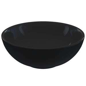 vidaXL Lavabo noir brillant &Oslash;28x10 cm c&eacute;ramique
