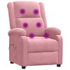 vidaXL Fauteuil &eacute;lectrique de massage Rose Velours