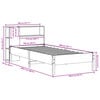 vidaXL Lit biblioth&egrave;que sans matelas 100x200 cm bois massif de pin