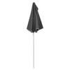 vidaXL Demi-parasol de jardin avec m&acirc;t 180x90 cm anthracite