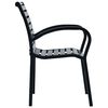 vidaXL Chaises de jardin lot de 2 Noir Acier et WPC