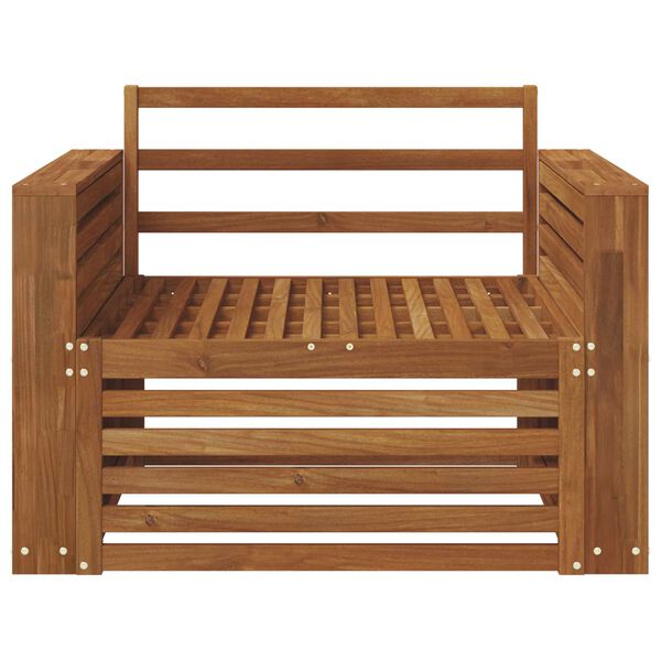 vidaXL 2 Pi&egrave;ce Canap&eacute; avec Accoudoirs Bois d'Acacia Massif Naturel