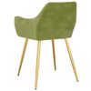 vidaXL Chaises &agrave; manger lot de 4 vert clair velours