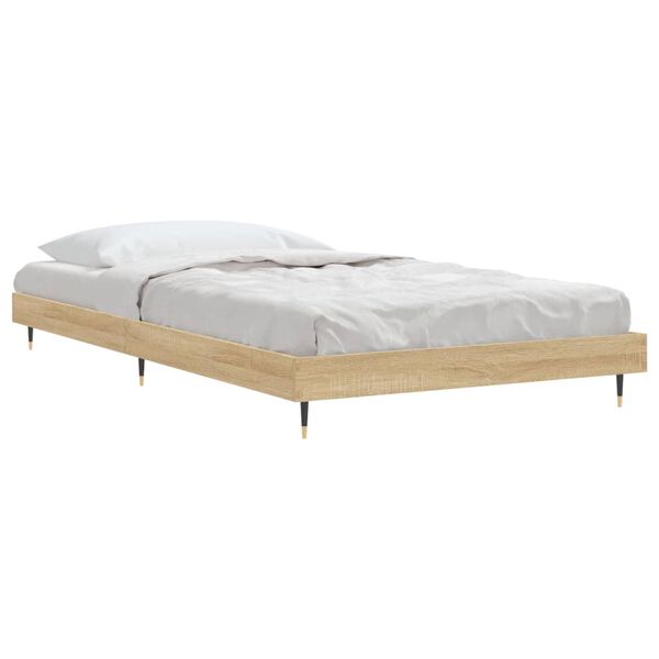 vidaXL Cadre de lit sans matelas ch&ecirc;ne sonoma 90x200 cm