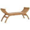 vidaXL Banc de jardin 2 -Seater 126 cm Bois de teck massif Naturel
