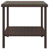 vidaXL Table d'appoint marron 45x45x45 cm poly rotin et verre tremp&eacute;