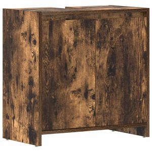 vidaXL Armoire de bain Ch&ecirc;ne fum&eacute; 60x33x61 cm Bois d'ing&eacute;nierie