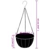 vidaXL Supports de panier suspendu avec jardini&egrave;res 4 pcs noir acier