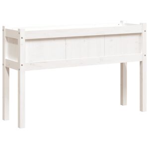 vidaXL Jardini&egrave;res avec pieds blanc 110x31x70 cm bois de pin massif