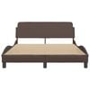 vidaXL Cadre de lit Dover marron 140x190 cm similicuir
