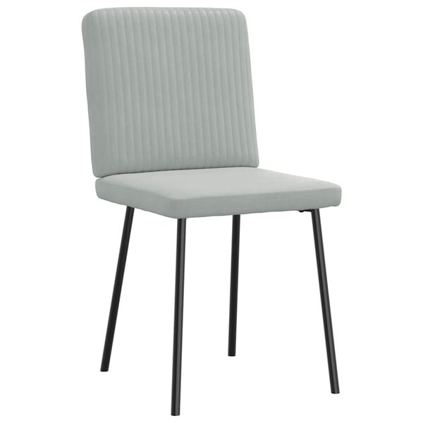 vidaXL Chaises à manger lot de 4 Gris clair Velours