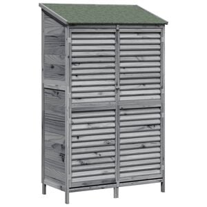 vidaXL Abri de jardin Gris 106 x 56 x 176,5 cm Bois de Sapin Massif