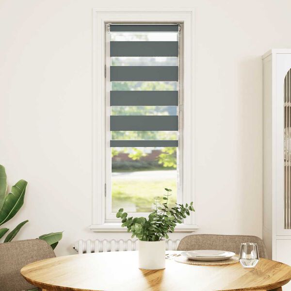 vidaXL Store zèbre gris foncé largeur du tissu 45,9 cm polyester