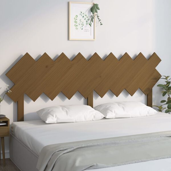 vidaXL T&ecirc;te de lit Marron miel 178x3x80,5 cm Bois massif de pin