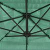vidaXL Parasol de jardin avec m&acirc;t en acier vert 290x290x238 cm