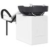 vidaXL Fauteuil de shampooing Blanc et Noir 63 x 141 x 92 cm PVC