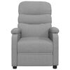 vidaXL Fauteuil de massage Gris clair Tissu