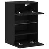 vidaXL Meuble TV 2 pcs Noir 40 x 30 x 60,5 cm Bois d'ingénierie